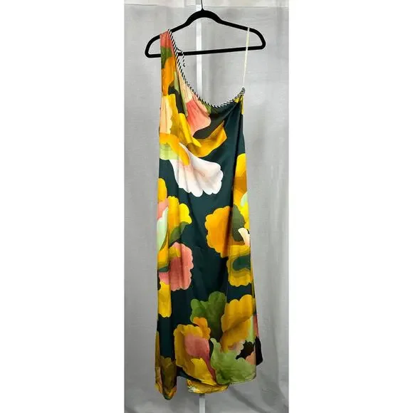 Farm Rio x Anthropologie Bold Printed One Shoulder Dress XL - Picture 11 of 16